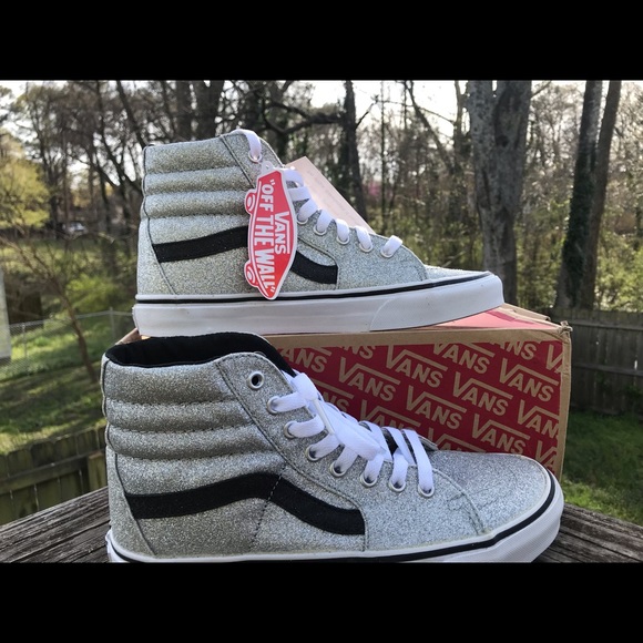 Unisex Silver glitter high top Vans - Picture 5 of 8